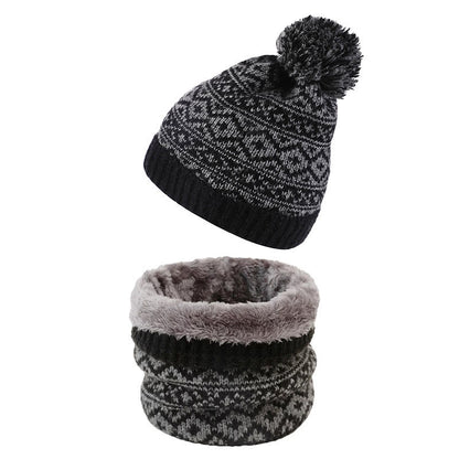 Warmer Winter-Mützen-Schal 2-in-1-Set