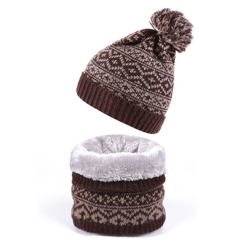 Warmer Winter-Mützen-Schal 2-in-1-Set - Kaffee - Einheitsgröße - image 6