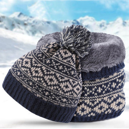 Warmer Winter-Mützen-Schal 2-in-1-Set