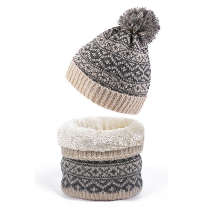 Warmer Winter-Mützen-Schal 2-in-1-Set