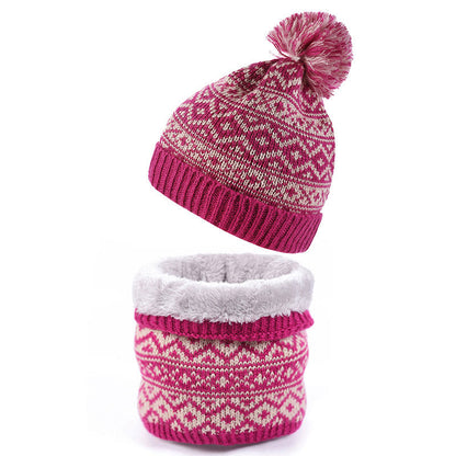 Warmer Winter-Mützen-Schal 2-in-1-Set - Rose - Einheitsgröße - image 8