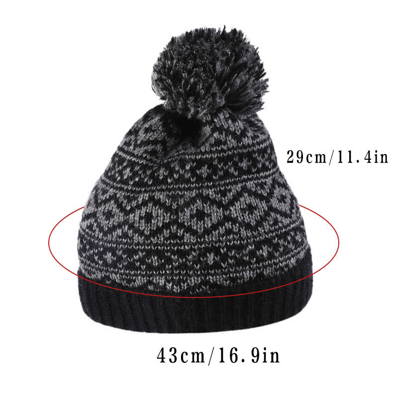 Warmer Winter-Mützen-Schal 2-in-1-Set