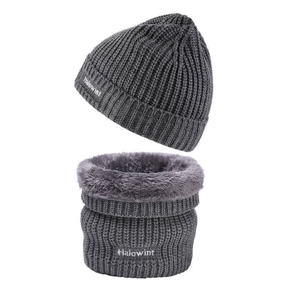 Warmes Strickmütze-Schal-2-in-1-Set - Grau - Einheitsgröße - image 6