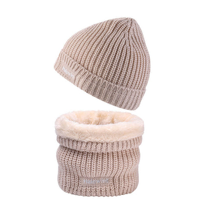 Warmes Strickmütze-Schal-2-in-1-Set - Beige - Einheitsgröße - image 8