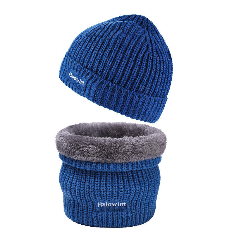Warmes Strickmütze-Schal-2-in-1-Set - Blau - Einheitsgröße - image 11