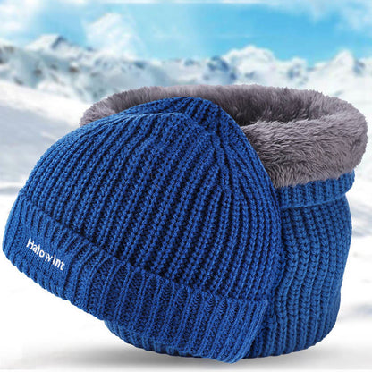 Warmes Strickmütze-Schal-2-in-1-Set - image 1