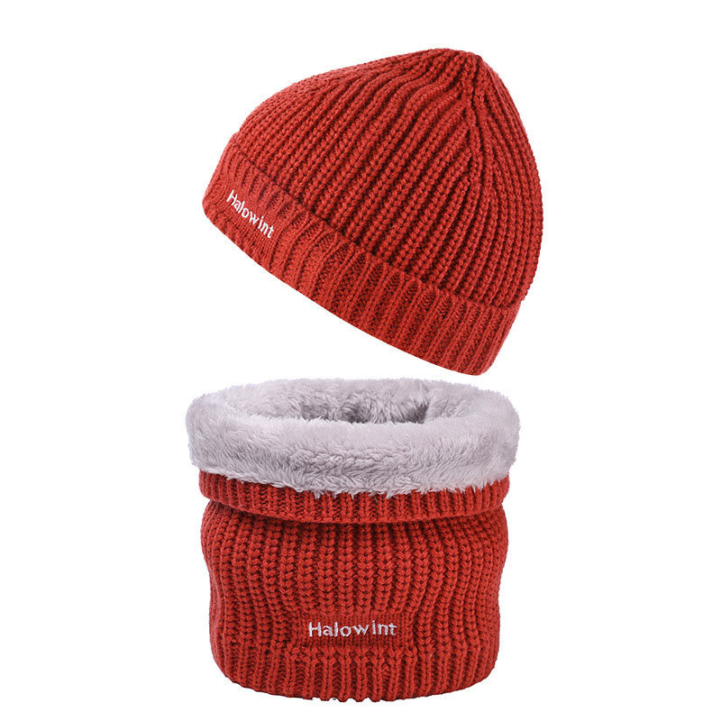 Warmes Strickmütze-Schal-2-in-1-Set - Orange - Einheitsgröße - image 10