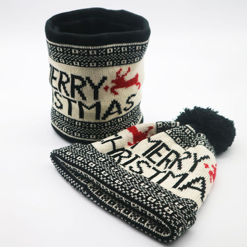 Weihnachtsmütze und Schal 2 in 1 Set - Schwarz - Einheitsgröße - image 8