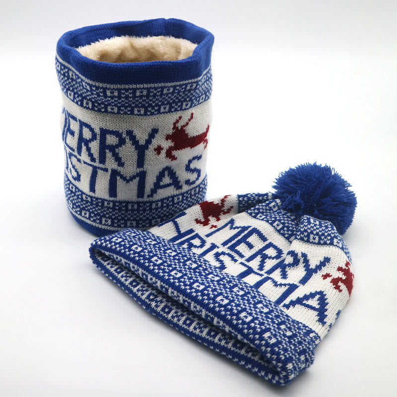 Weihnachtsmütze und Schal 2 in 1 Set - Blau - Einheitsgröße - image 11