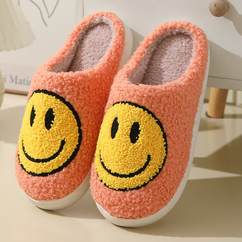 Hausschuhe mit Cartoon-Smiley in Übergröße - Orange - US 11-12 - image 1