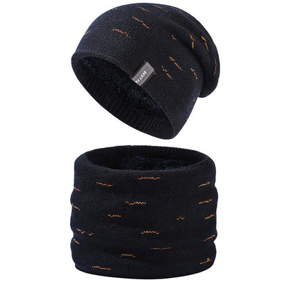 Modisches, warmes Beanie-Schal-Set, 2-in-1-Set - Marineblau - Einheitsgröße - image 11