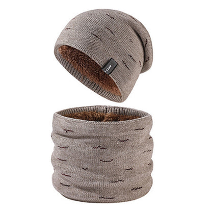 Modisches, warmes Beanie-Schal-Set, 2-in-1-Set - Khaki - Einheitsgröße - image 13