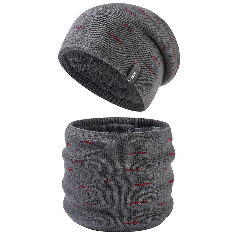 Modisches, warmes Beanie-Schal-Set, 2-in-1-Set - Grau - Einheitsgröße - image 14