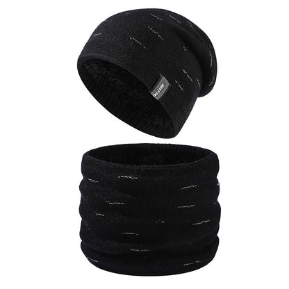 Modisches, warmes Beanie-Schal-Set, 2-in-1-Set - Schwarz - Einheitsgröße - image 10
