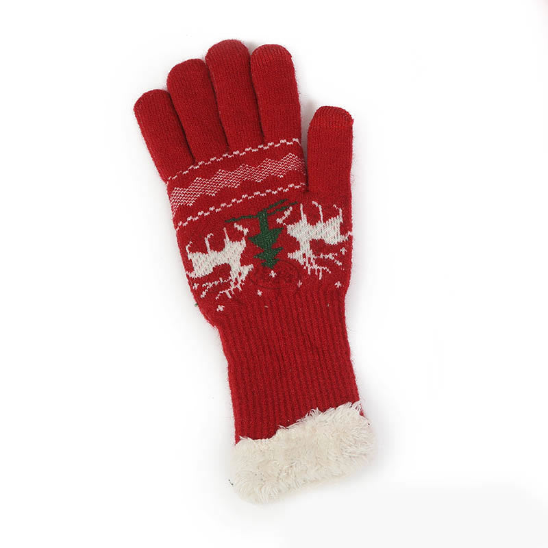 3-in-1-Set mit Beanie, Schal und Handschuhen im Weihnachtsstil - image 6