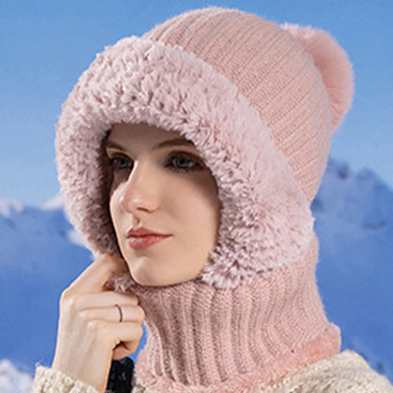 Weicher Winterschal mit Kapuze - Rosa - Einheitsgröße - image 13