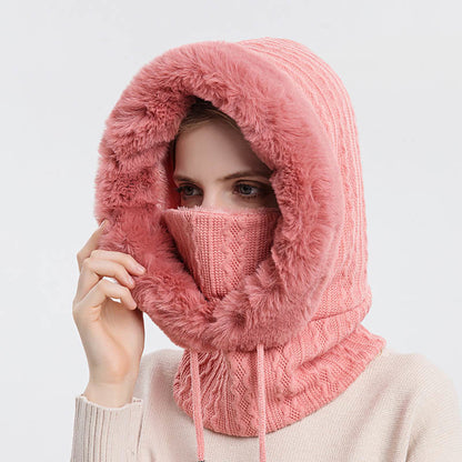Einfarbiger Kälteschutz-Kapuzenschal - Rosa - Einheitsgröße - image 7