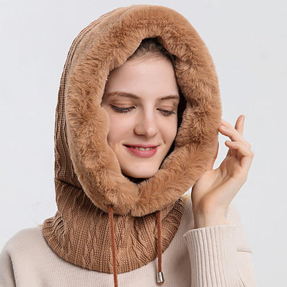 Einfarbiger Kälteschutz-Kapuzenschal - Khaki - Einheitsgröße - image 14