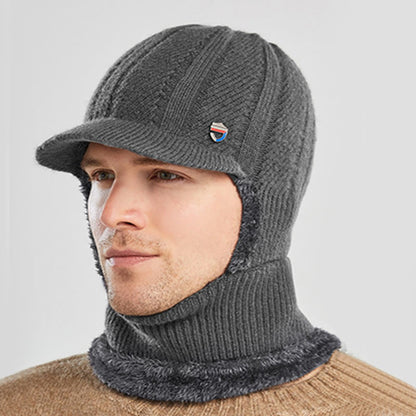Winterstrickmütze mit Kapuze - Dunkelgrau - Einheitsgröße - image 7