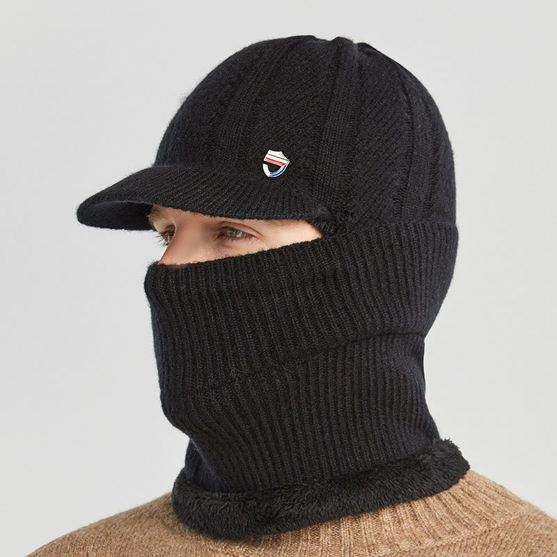 Winterstrickmütze mit Kapuze - image 2
