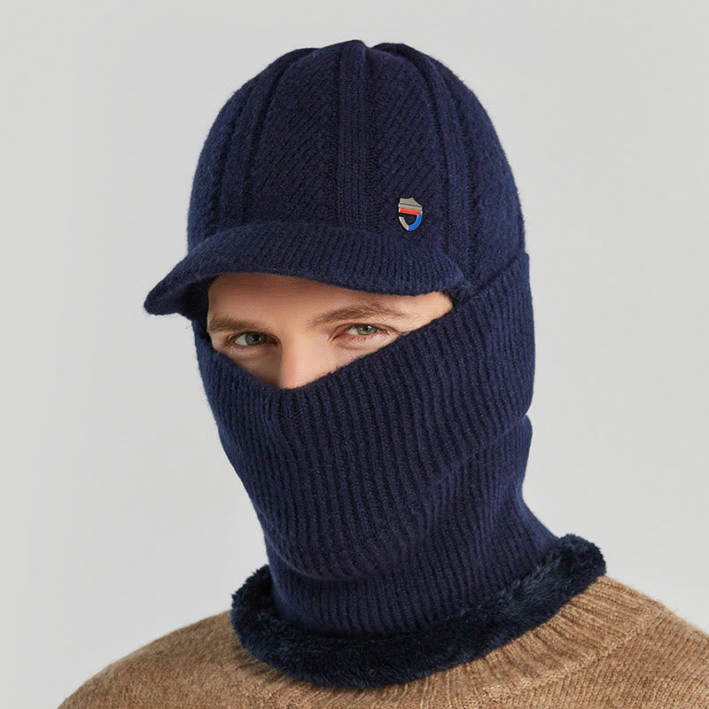 Winterstrickmütze mit Kapuze - image 4