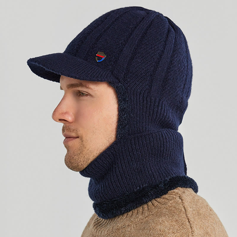 Winterstrickmütze mit Kapuze - image 5