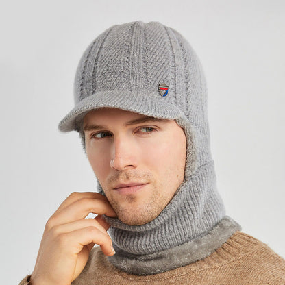 Winterstrickmütze mit Kapuze - Hellgrau - Einheitsgröße - image 8