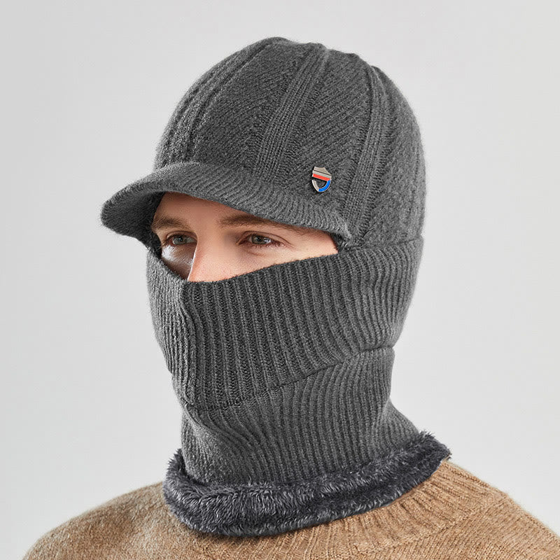 Winterstrickmütze mit Kapuze - image 6