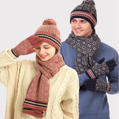 Touchscreen-Handschuhe, Beanie-Schal, 3-in-1-Set - image 0
