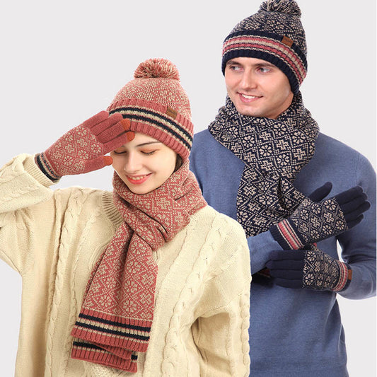 Touchscreen-Handschuhe, Beanie-Schal, 3-in-1-Set - image 0