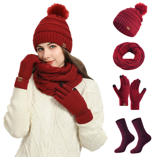 Winter Classic Handschuhe Beanie Schal Socken 4 in 1 Set
