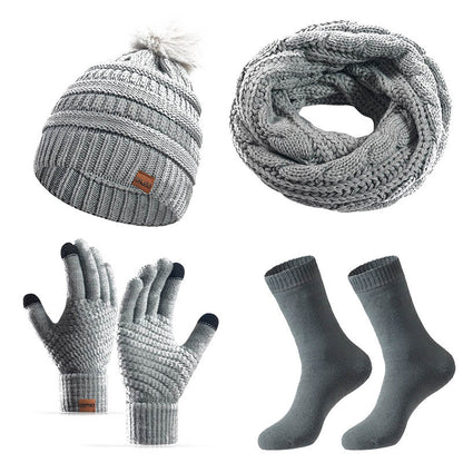 Winter Classic Handschuhe Beanie Schal Socken 4 in 1 Set - Grau - Einheitsgröße - image 14