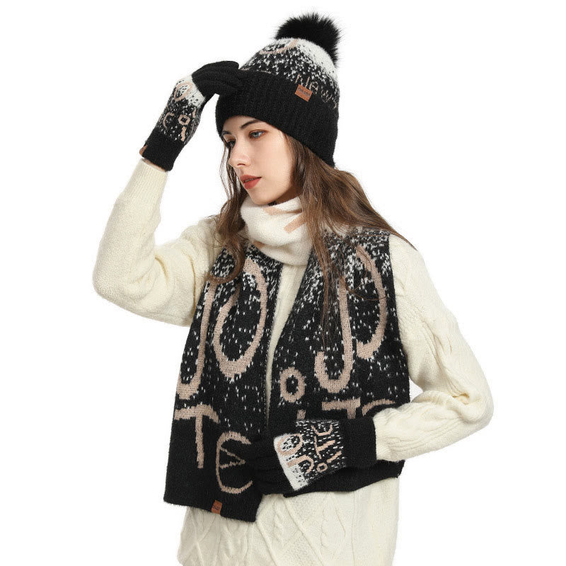 Alphabet Handschuhe Beanie Schal 3 in 1 Set - image 2