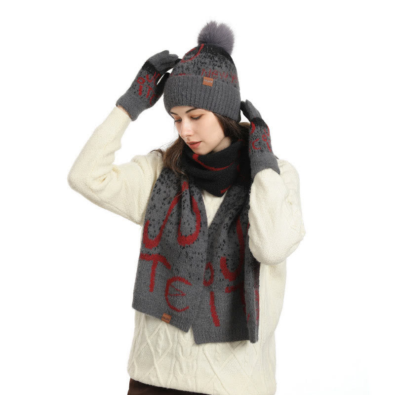 Alphabet Handschuhe Beanie Schal 3 in 1 Set - image 1