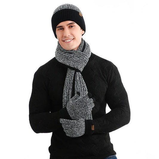Farblich passende Handschuhe, Beanie, Schal, 3-in-1-Set