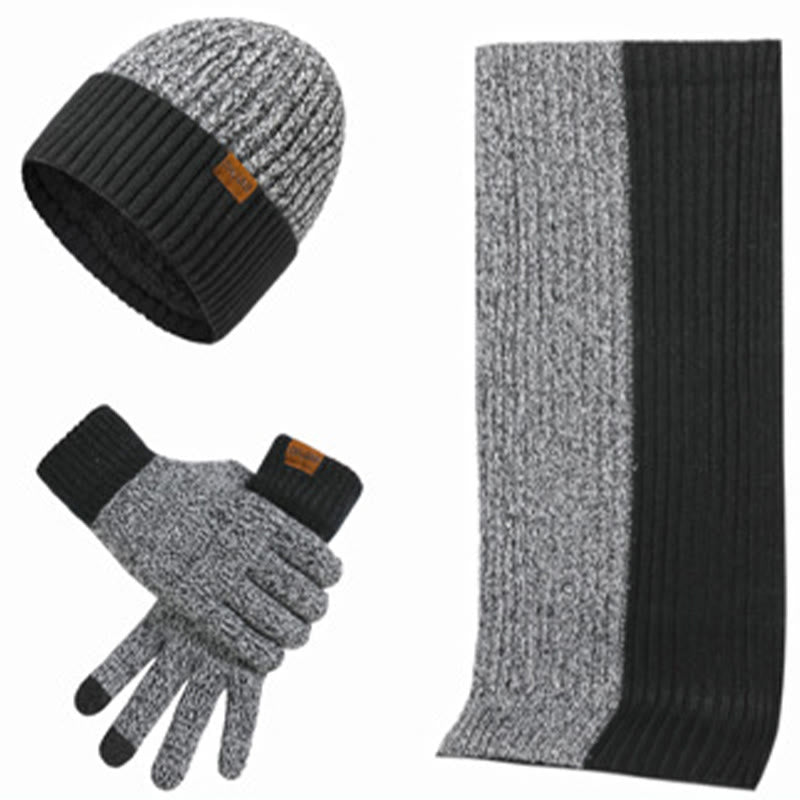 Farblich passende Handschuhe, Beanie, Schal, 3-in-1-Set - Marineblau - Einheitsgröße - image 12