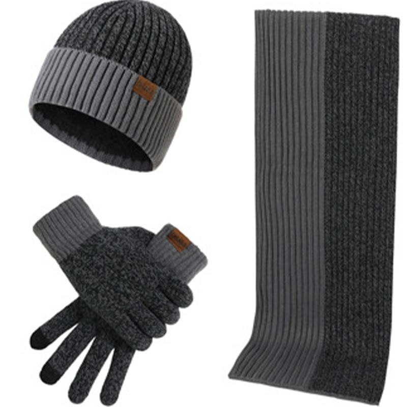 Farblich passende Handschuhe, Beanie, Schal, 3-in-1-Set - Dunkelgrau - Einheitsgröße - image 11