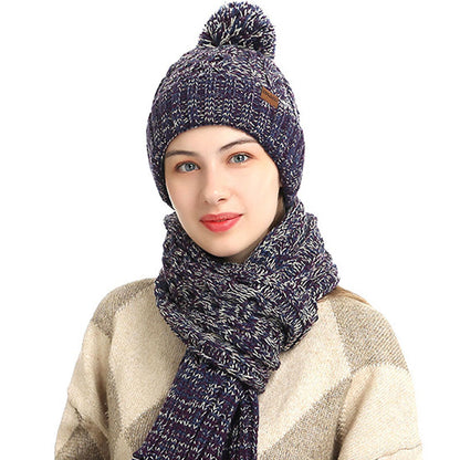 Klassisches 3-in-1-Set mit passenden Handschuhen, Beanie und Schal