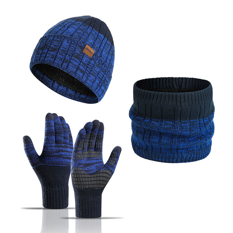 Outdoor-Wärmehandschuhe, Beanie-Schal, 3-in-1-Set - Marineblau - Einheitsgröße - image 17