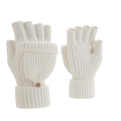 Warme fingerlose Strickhandschuhe für den Winter