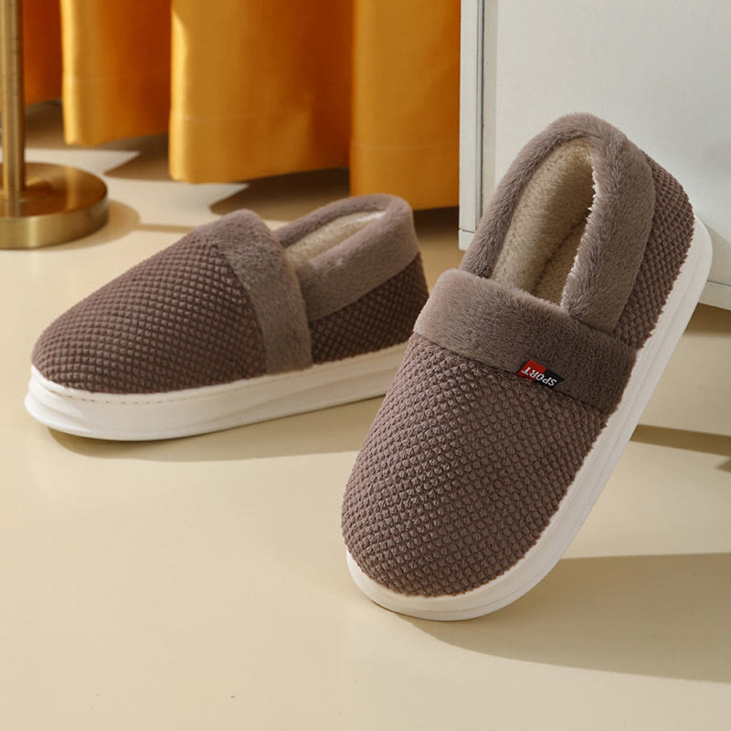 Warme Winter-Hausschuhe mit dicker Sohle in Übergröße - image 5