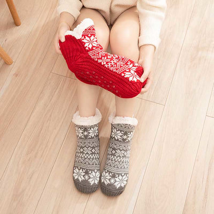 Übergröße V-Hausschuhsocken in Schneeflockenform - image 1