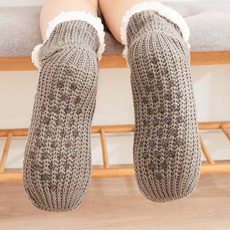 Übergröße V-Hausschuhsocken in Schneeflockenform - image 5