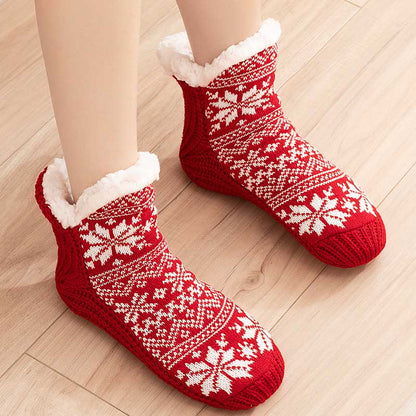 Übergröße V-Hausschuhsocken in Schneeflockenform - image 8