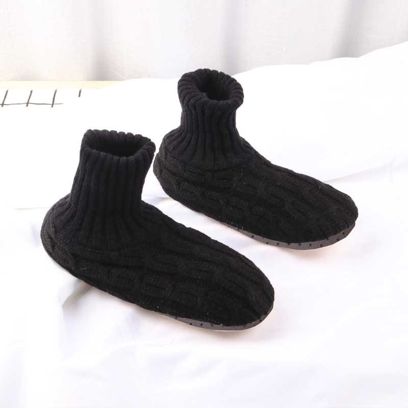 Hautfreundliche, dicke Hausschuhsocken in Übergröße - Schwarz - EU42-43 (US8,5-9) - image 3