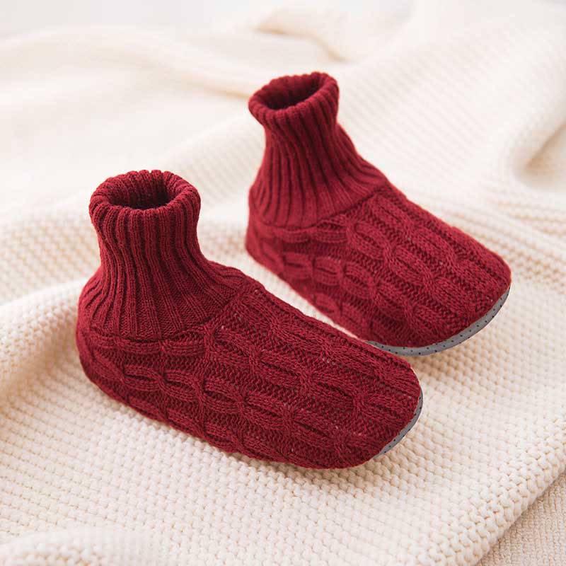 Hautfreundliche, dicke Hausschuhsocken in Übergröße - Wein - EU42-43 (US8,5-9) - image 6