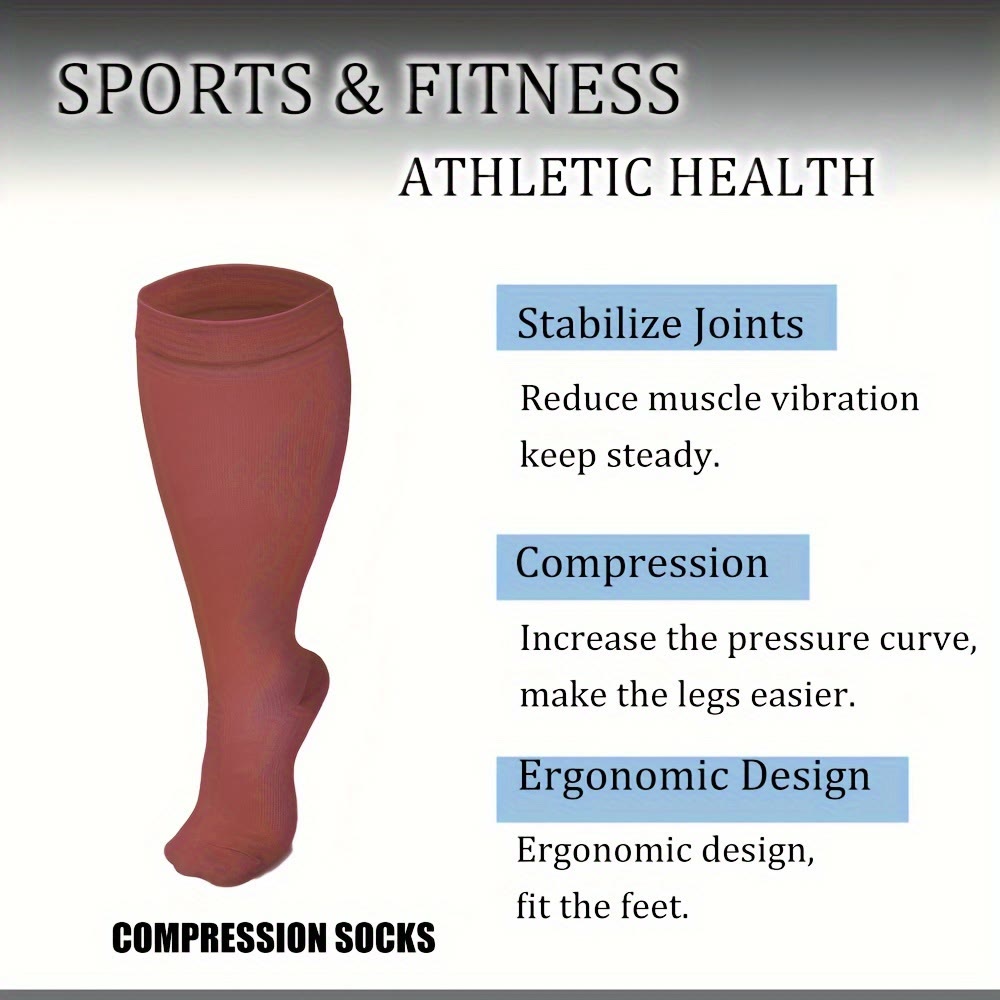 Kompressionsstrümpfe der Pink-Serie in Übergröße (3 Paar) - image 4