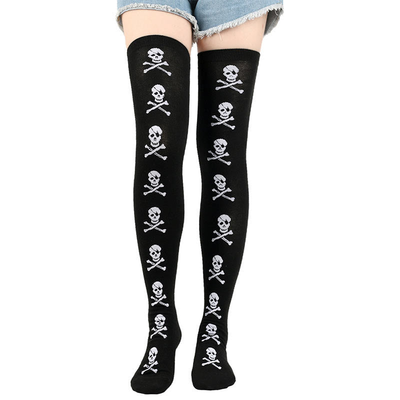Halloween-Kniestrümpfe mit hohem Bein (6 Paar) - image 1
