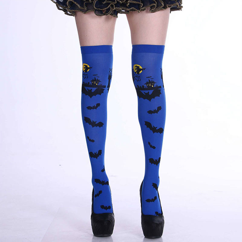 Halloween-Kniestrümpfe mit Spukfledermäusen (5 Paar) - image 3