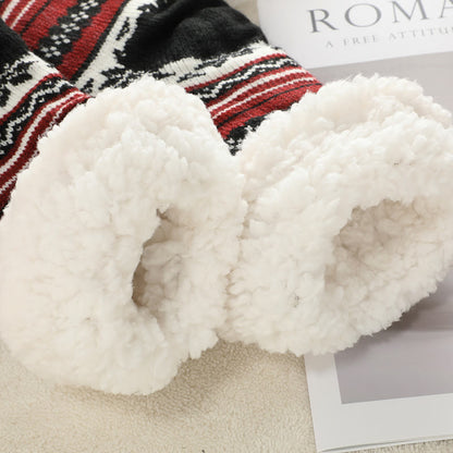 Farblich passende Hausschuhsocken mit Schneeflockenmotiv in Übergröße (2 Paar) - image 8